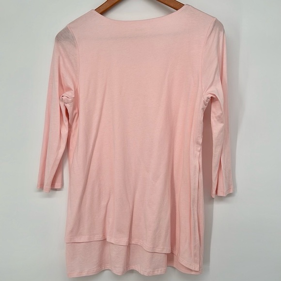 Pure Jill J. Jill Artistic Tee Pink 3/4 Sleeve Women's Size Small - Picture 6 of 11